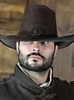 Leather musketeer's hat - Delacroix deluxe